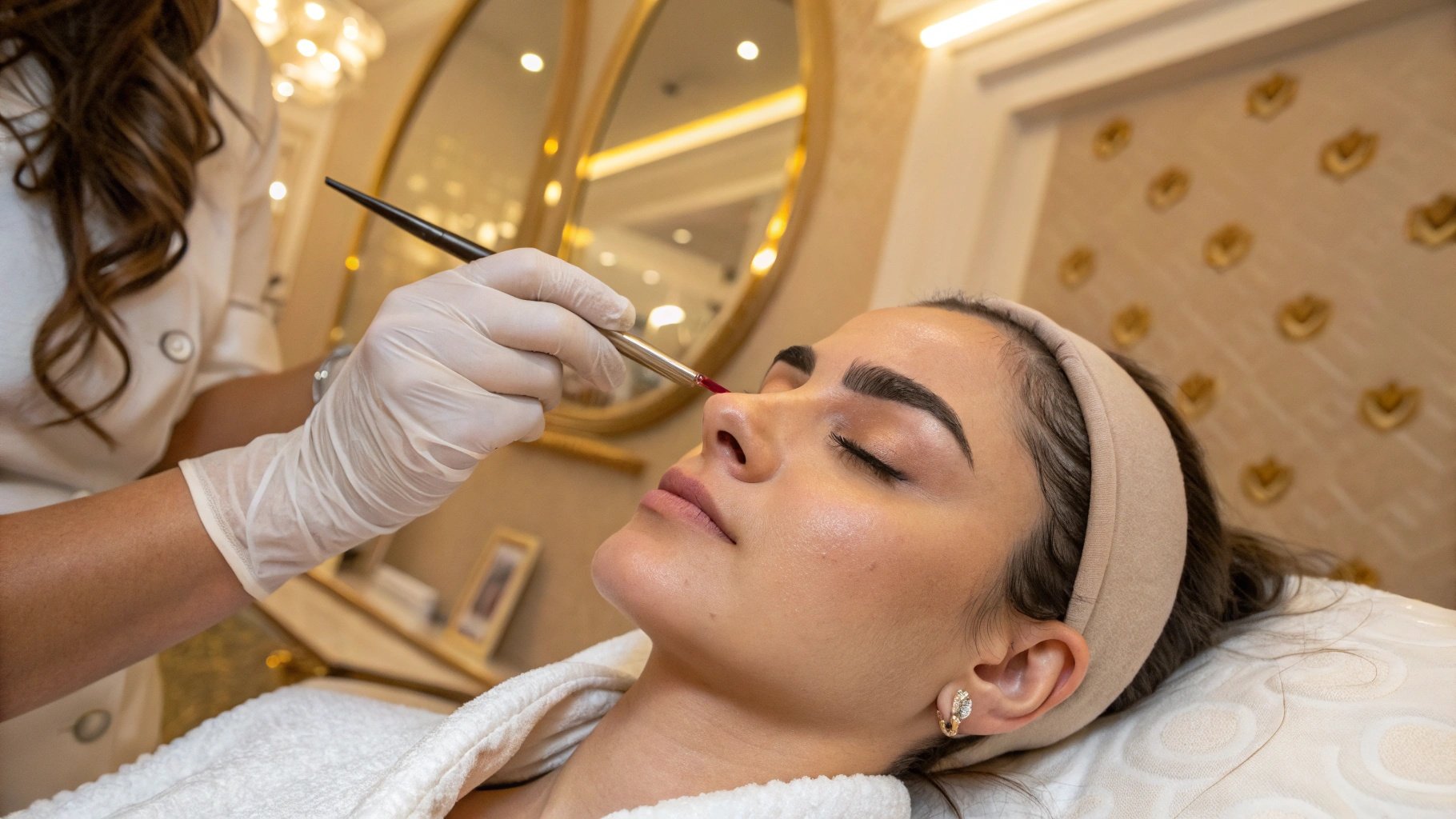 眉ワックス施術の仕上がり